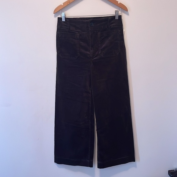 Anthropologie The Colette Cropped Wide-Leg Pants Corduroy Edition Size 28 NWT - Picture 5 of 15